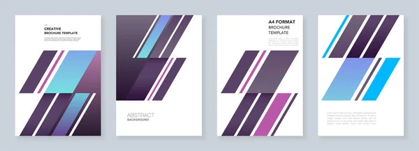 Minimale brochure sjablonen. Abstracte achtergrond met dynamische diagonale vormen in minimalistische stijl. Sjablonen voor flyer, folder, brochure, verslag, presentatie, reclame. — Stockvector