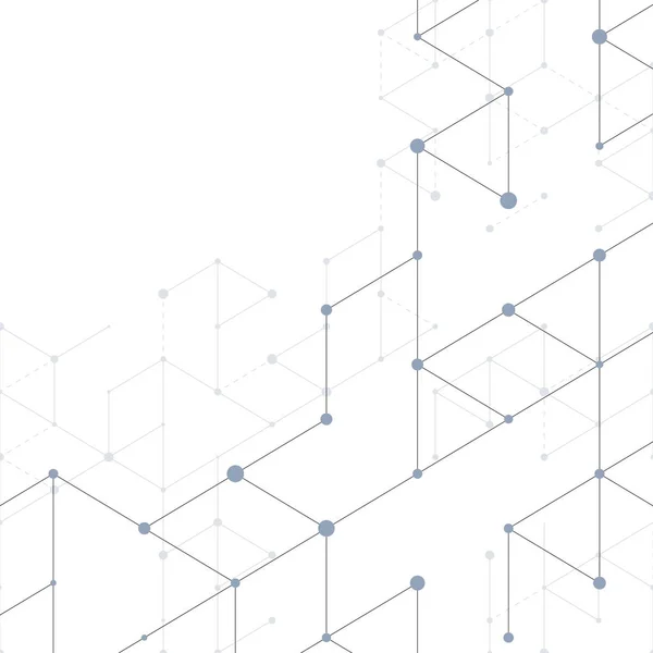 Modern művészet vonalminta az összekötő vonalak fehér háttér. Kapcsolat-felépítés. Absztrakt geometriai grafikus háttér. Technológia, a digitális hálózati fogalom, a vektoros illusztráció. — Stock Vector