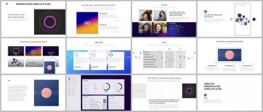 En az sunumlar, fütüristik vektör arka plan portföy şablonlar ile soyut renkli infographics, minimalist tasarım. Sunu slaytları el ilanı, broşür, broşür, kapak, rapor için.