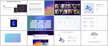 En az sunumlar, fütüristik vektör arka plan portföy şablonlar ile soyut renkli infographics, minimalist tasarım. Sunu slaytları el ilanı, broşür, broşür, kapak, rapor için.