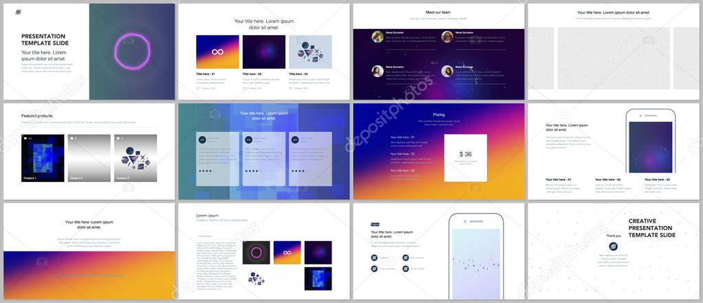 Minimal presentations, portfolio templates with abstract colorful infographics, minimalistic design futuristic vector backgrounds. Presentation slides for flyer, leaflet, brochure, cover, report.