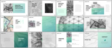 En az sunumlar tasarım, Portföy vektör şablonları öğeleri üzerinde beyaz arka plan ile. Kapak çok amaçlı şablonu için sunuyu slayt, el ilanı broşür, broşür, rapor, pazarlama, reklam.