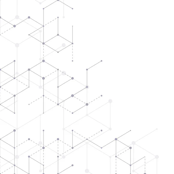 Сучасний лінійний художній візерунок з сполучними лініями на білому тлі. Структура з'єднання. Абстрактний геометричний графічний фон. Технологія, концепція цифрової мережі, Векторні ілюстрації . — стоковий вектор