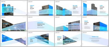 Sunumlar tasarımı, mimari tasarım ile portföy vektör şablonları. Soyut modern mimari arka plan. Sunum slaytı için çok amaçlı şablon, afiş broşürü, broşür kapağı, rapor