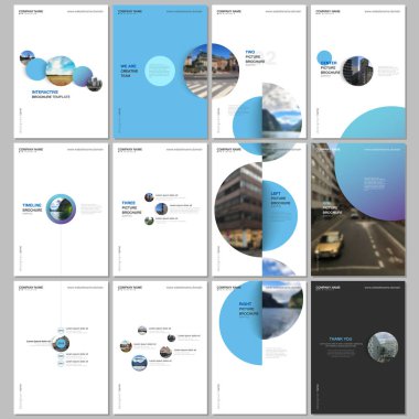 Renkli gradyan şekilleri, daireler, en az broşür şablonları öğelerini beyaz arka plan üzerinde yuvarlak. Tasarım şablonları için el ilanı, broşür, broşür, rapor, tanıtım, reklam, dergi kapakları