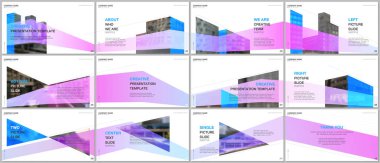 Sunumlar tasarımı, mimari tasarım ile portföy vektör şablonları. Soyut modern mimari arka plan. Sunum slaytı için çok amaçlı şablon, afiş broşürü, broşür kapağı, rapor