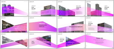 Sunumlar tasarımı, mimari tasarım ile portföy vektör şablonları. Soyut modern mimari arka plan. Sunum slaytı için çok amaçlı şablon, afiş broşürü, broşür kapağı, rapor