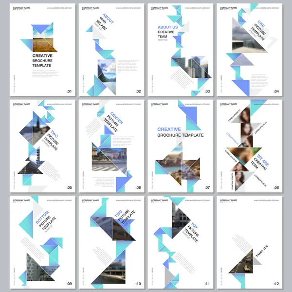 Креативная брошюра с цветными треугольниками и бумажными элементами на черном фоне. Обложки дизайн шаблонов для листовки, листовки, брошюры, отчета, презентации, рекламы, журнала. — стоковый вектор