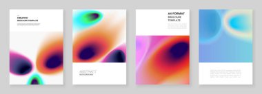 Broşür, broşür, broşür, rapor, sunum, dergi, kitap için tasarım şablonları. Parlak renkli hücre şekilli tıbbi tasarım. Bilimsel araştırma kavramı