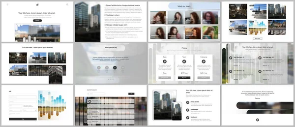Modelos Vetores Para Design Sites Apresentações Portfólio Modelos Para Slides — Vetor de Stock