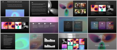 Web sitesi tasarımı, sunumlar, portföy için vektör şablonları. Sunum slaytları, broşürler, broşürler, yıllık raporlar için şablonlar. Parlak renkli hücre şekilli tıbbi tasarım..