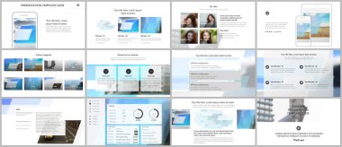 Sunum tasarım vektör şablonları, sunum slaytı, el ilanı, broşür kapağı tasarımı, bilgi raporu için çok amaçlı şablon. Soyut geometrik desen. Şirket kimlik iş kavramı.