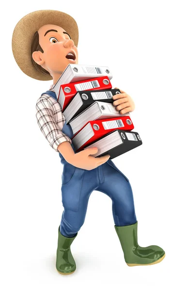 3D Farmer överarbetad — Stockfoto