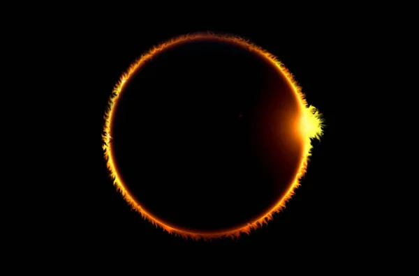Eclissi Solare Nell Oscurità — Foto Stock