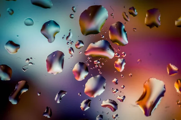 Lot Colorfull Drops Window — Stock Photo, Image