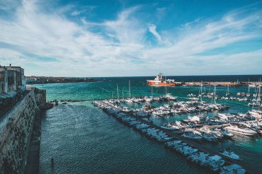 Puglia 'daki otranto şehrinin manzarası