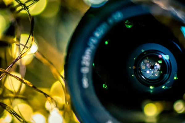 Kameralinse Mit Led Licht — Stockfoto