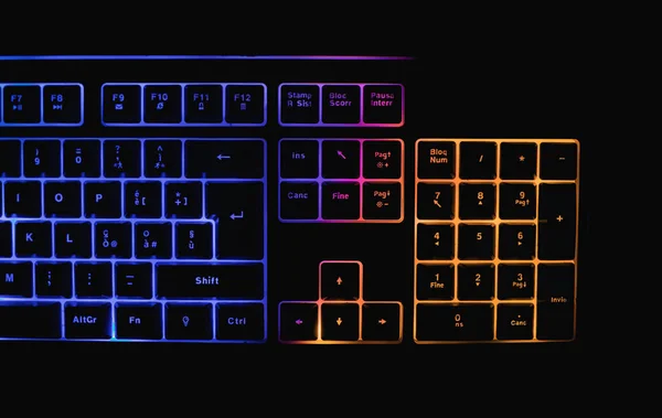 Clavier Mécanique Avec Leds Souris — Photo