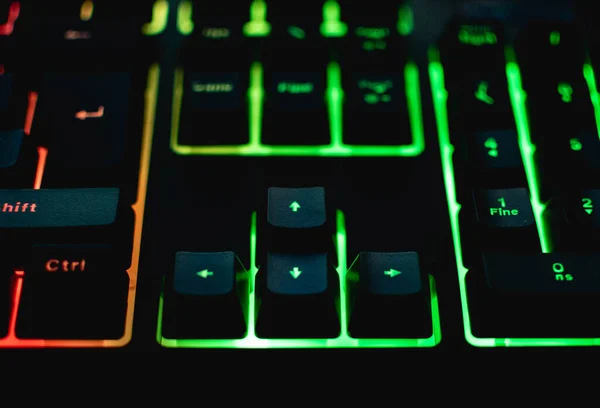 Teclado Mecânico Com Leds Mouse — Fotografia de Stock