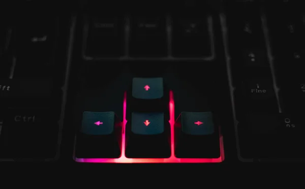 Teclado Mecânico Com Leds Mouse — Fotografia de Stock