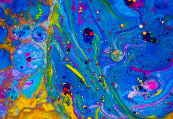 Psychedelic çok renkli sabun köpüğü soyut