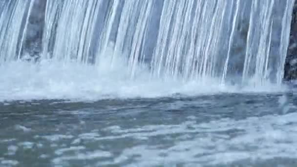 Waterfall pouring down the side Royalty Free Stock Video