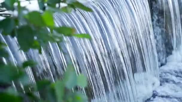 Waterfall pouring down the side Stock Footage