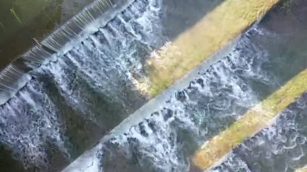 Waterfall pouring down the side Royalty Free Stock Footage