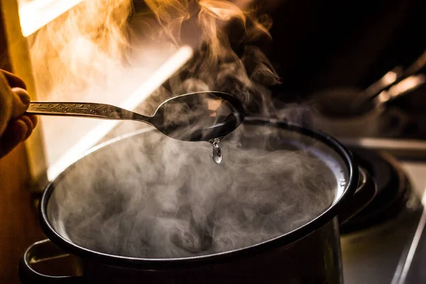Steam Pan Kitchen — Stock Photo, Image