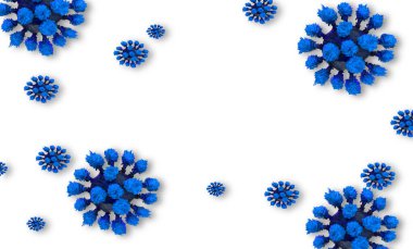 covid-19 covid 19 Coronavirus virüs arkaplanı için izole edilmiş - 3D görüntüleme