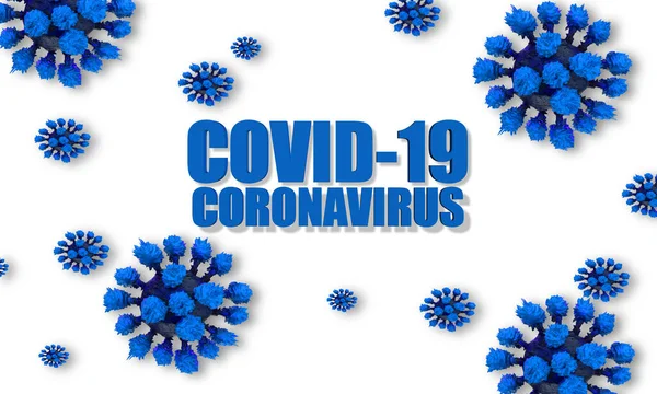 Covid Covid Coronavirus Virus Ruimte Voor Tekst Achtergrond Geïsoleerd Rendering — Stockfoto