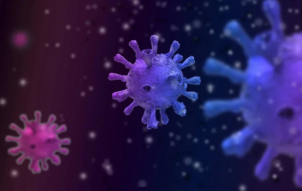 Covid Blue Virus Coronavirus Text Zoom Anlaysis Isoted Background Green — 스톡 사진