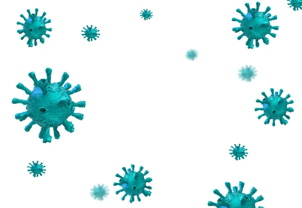 Coronavirus Covid1 Covid Virus Máscara Fondo Azul Rendering —  Fotos de Stock