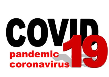 covid-19 coronavirüs pademik gribi 3D görüntüleme