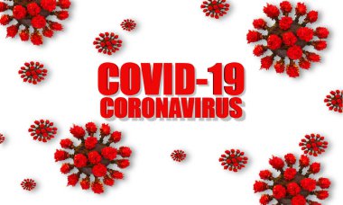 covid-19 covid 19 Coronavirus virüs arkaplanı için izole edilmiş - 3D görüntüleme