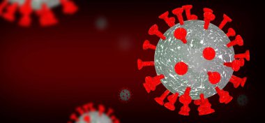 covid-19 coronavirus 2019-ncov arkaplan içermeyen metin - 3d yorumlama