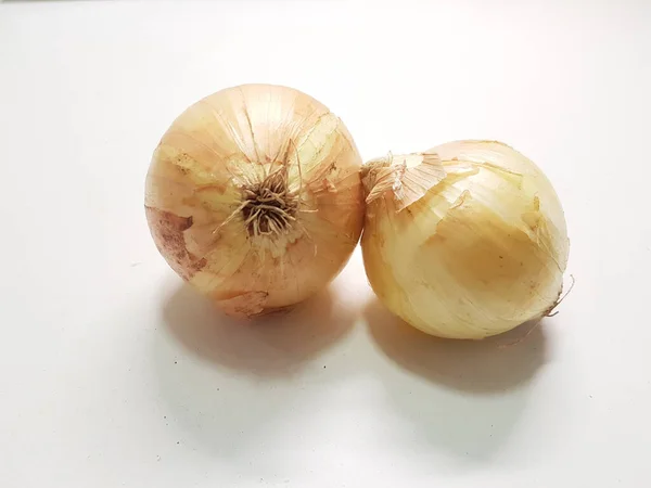 Cebolla Cebollas Aisladas Ingredientes Alimentos Enteros Fondo —  Fotos de Stock