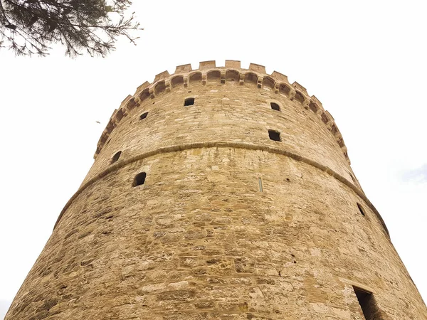 Salonica City White Tower Monument Europe Greece — стокове фото