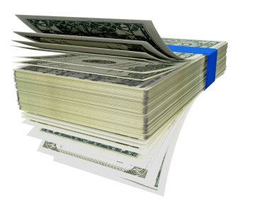 Dolarlar hayran kitlesi gibi ön planda - 3D görüntüleme