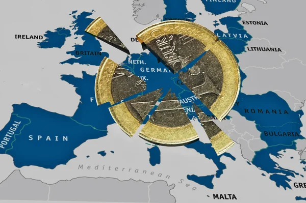 Grexit Griekenland Uit Europese Unie Economische Ciris — Stockfoto