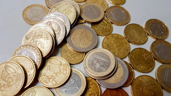 お金ユーロ硬貨ビジネスの背景 — ストック写真