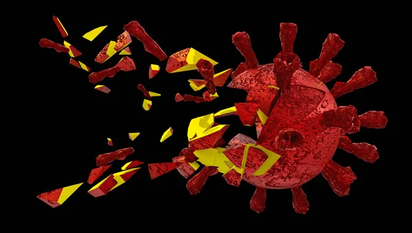 Los Obturadores Del Coronavirus Del Covid Rompen Las Píldoras Vacuna — Foto de Stock