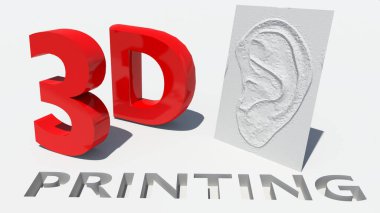 3d metin harfleri yazdırılıyor yeni teknoloji arkaplanı - 3D biçimlendirme