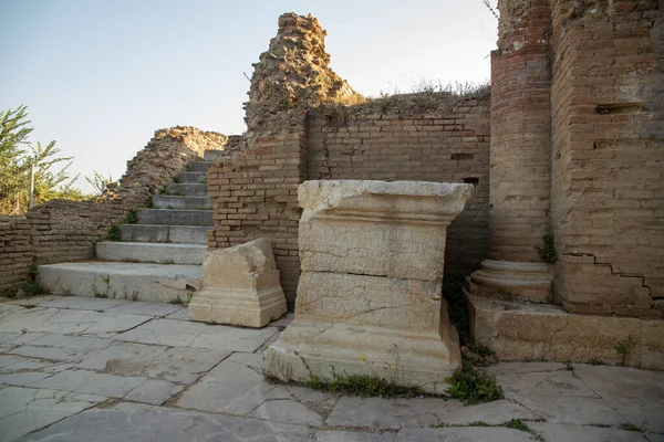 Rzymski Odeon Szczegóły Teatru Starożytnej Dzielnicy Nikopolis Preveza Doskonałości Greckiej — Zdjęcie stockowe