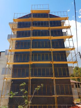 Yapı iskelesi termal izolasyon inşaatı soyut sanayi