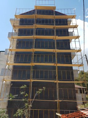 Yapı iskelesi termal izolasyon inşaatı soyut sanayi