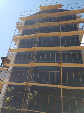 Yapı iskelesi termal izolasyon inşaatı soyut sanayi