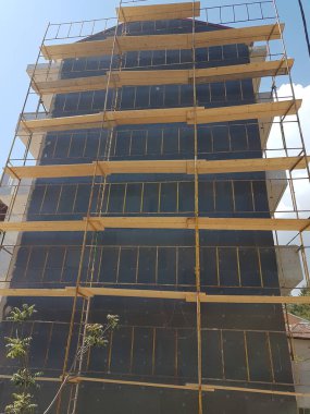 Yapı iskelesi termal izolasyon inşaatı soyut sanayi