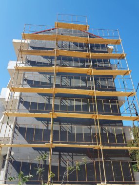 Yapı iskelesi termal izolasyon inşaatı soyut sanayi