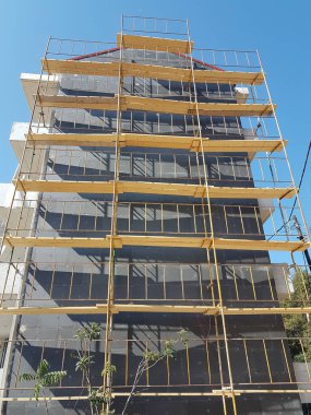 Yapı iskelesi termal izolasyon inşaatı soyut sanayi